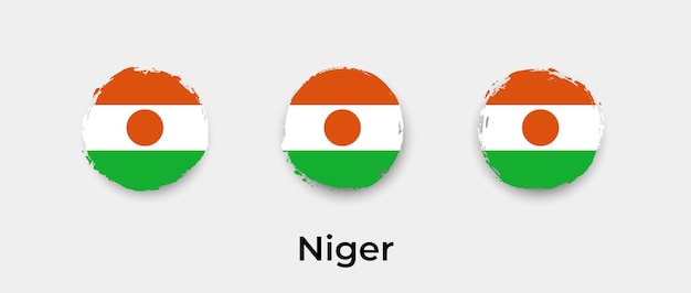 Niger flagge grunge blasen symbol vektor illustration