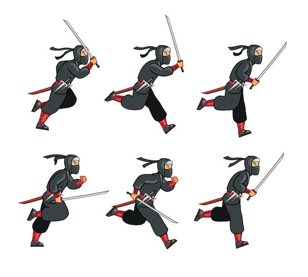 Ninja assassin spielanimation sprite