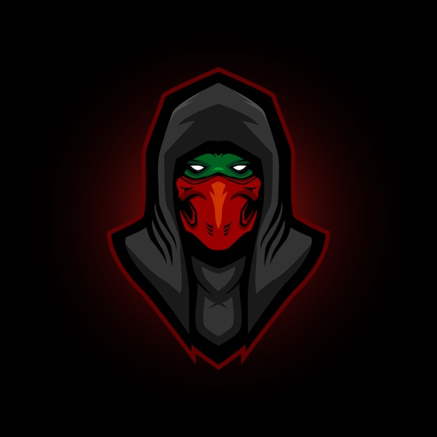 ninja e sports logo gaming maskottchen