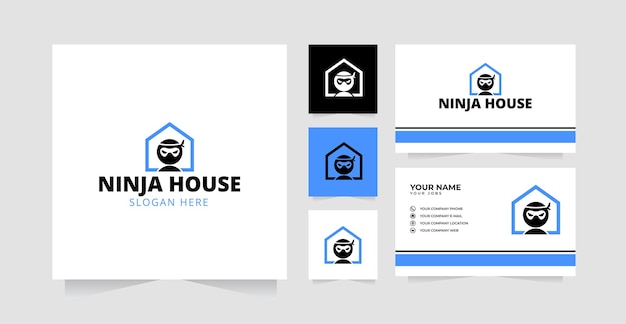 Vektor ninja-home-logo-design-vorlage-logo