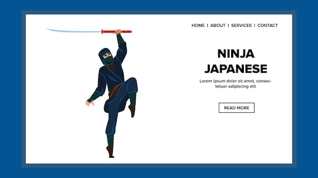 Ninja japanischer vektor