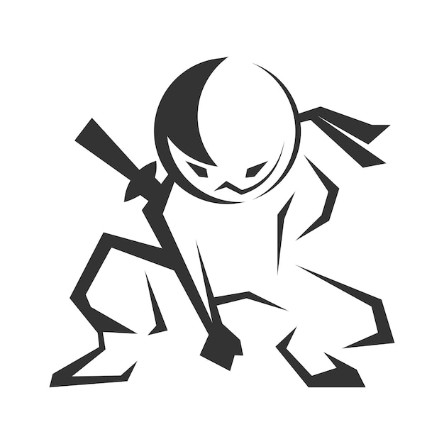 Vektor ninja-logo-icon-design-illustration