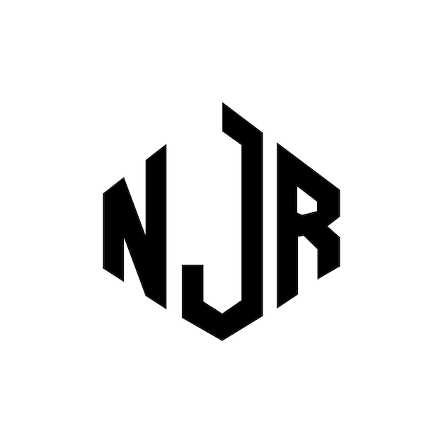Vektor njr-letter-logo-design mit polygon-form njr-polygon- und würfelform logo-design njr-hexagon-vektor-logo - vorlage weiße und schwarze farben njr-monogramm-geschäfts- und immobilien-logo
