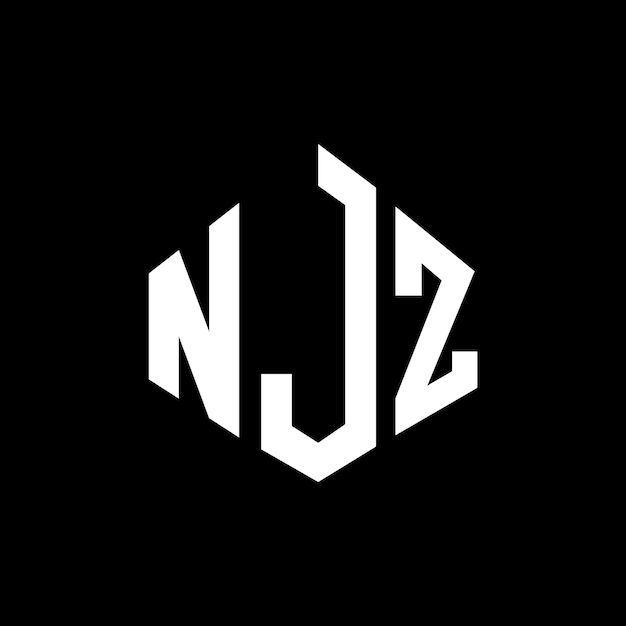 Vektor njz-letter-logo-design mit polygon-form njz-polygon- und würfelform logo-design njz-hexagon-vektor-logovorlage weiße und schwarze farben njz-monogramm-geschäfts- und immobilien-logo