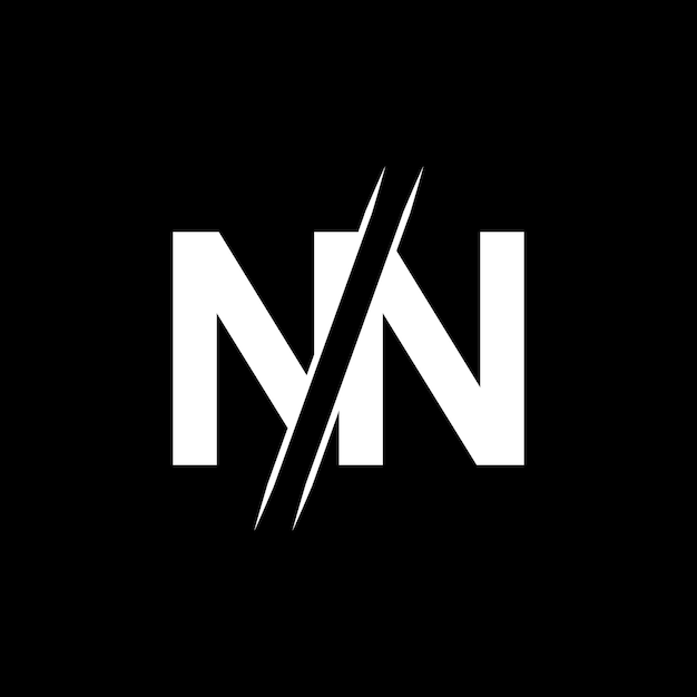 NN-Buchstaben-Logo-Design-Vorlagenelemente NN-Buchstaben-Vektorlogo