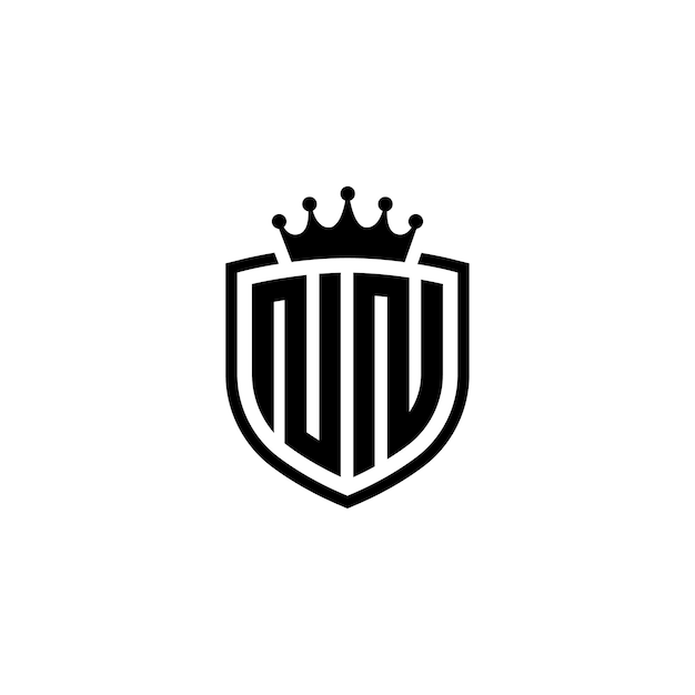 NN-Monogramm-Logo-Design, Buchstabe, Text, Name, Symbol, einfarbig, Logo, Alphabet, Zeichen, einfaches Logo