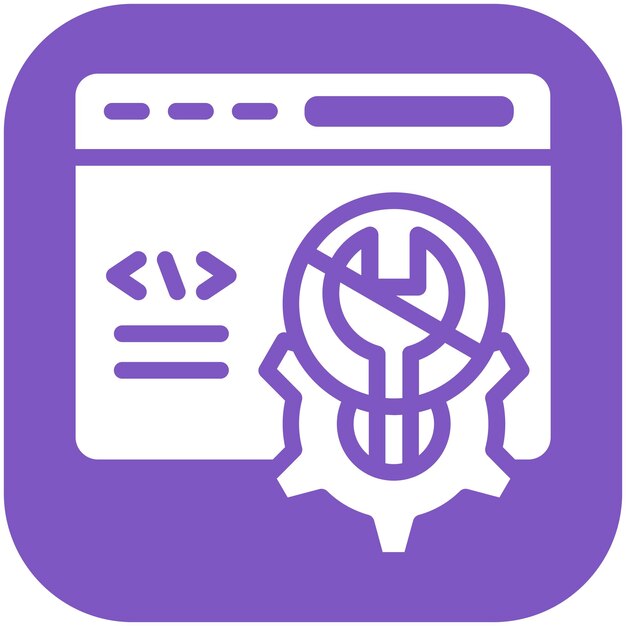 No-Code-Werkzeug-Vektor-Symbol-Illustration des Icon-Sets ohne Code