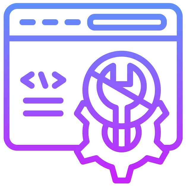 No-Code-Werkzeug-Vektor-Symbol-Illustration des Icon-Sets ohne Code