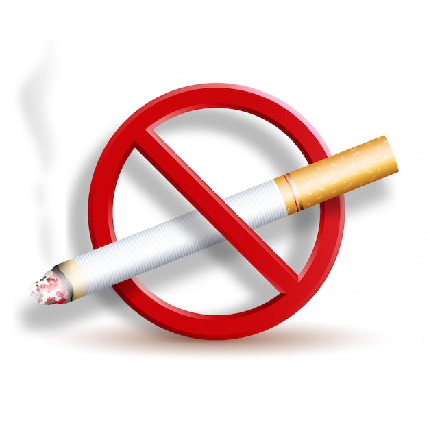 Vektor no smoking 3d icon