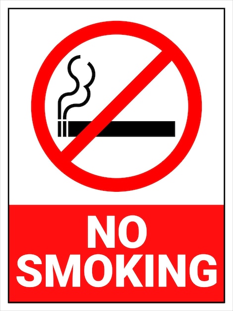 Vektor no smoking sign