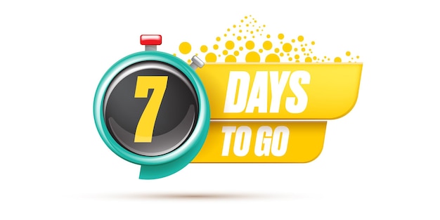 Noch 7 Tage Banner-Design-Vorlage