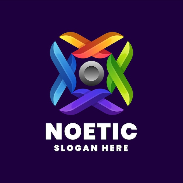 Noetic logo gradient colorfull style