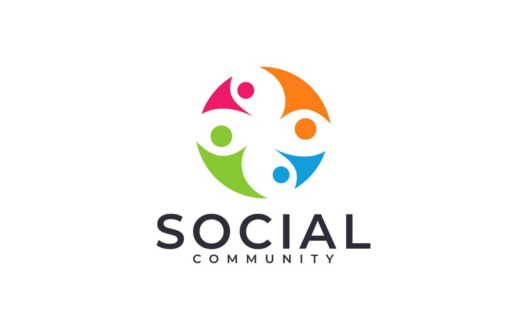 Vektor non-profit-logo-design der sozialen gemeinschaft