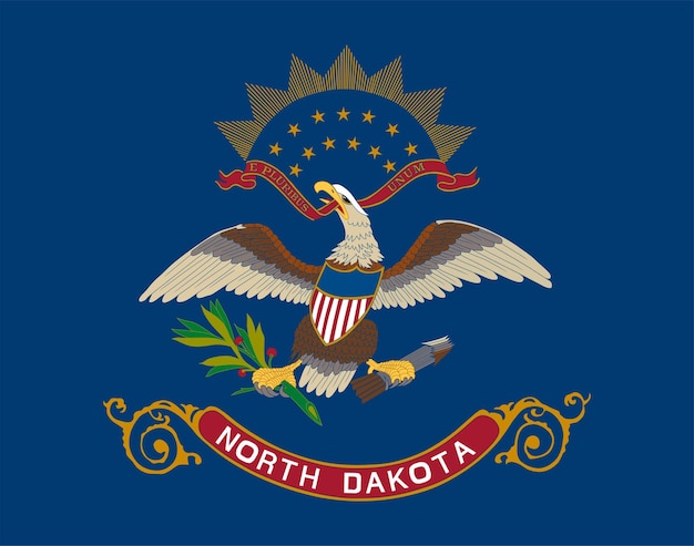 North dakota-staatsflagge vektorillustration