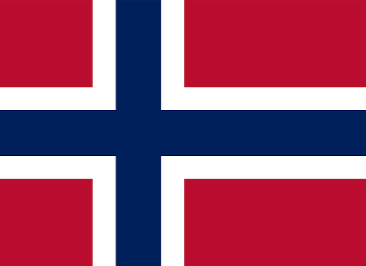 Vektor norwegen-flagge, nationalfarben