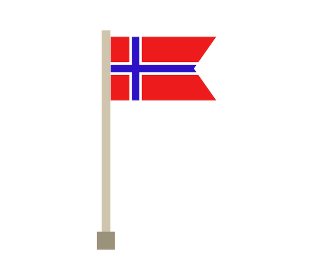 Vektor norwegen flagge