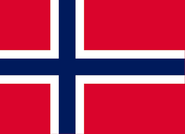 Vektor norwegen-flagge