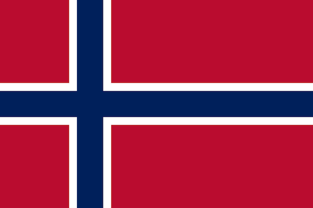 Vektor norwegische flagge vektor eps