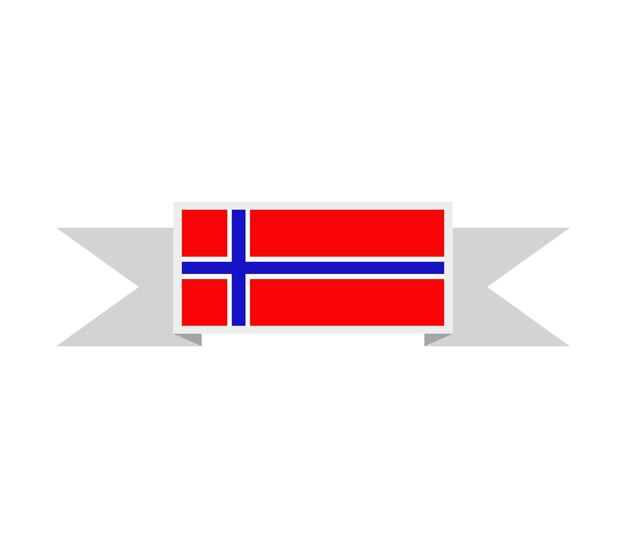 Vektor norwegische flagge