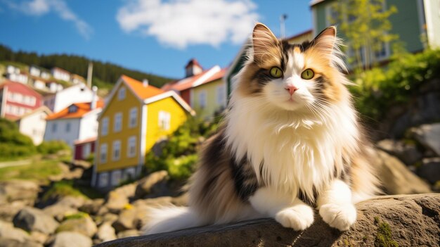 Vektor norwegische waldkätzchenkatze