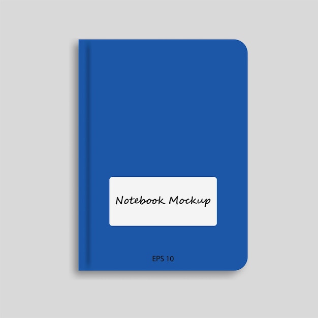 Notebook-Mockup-Template-Design auf grau. Vektorvorratillustration.