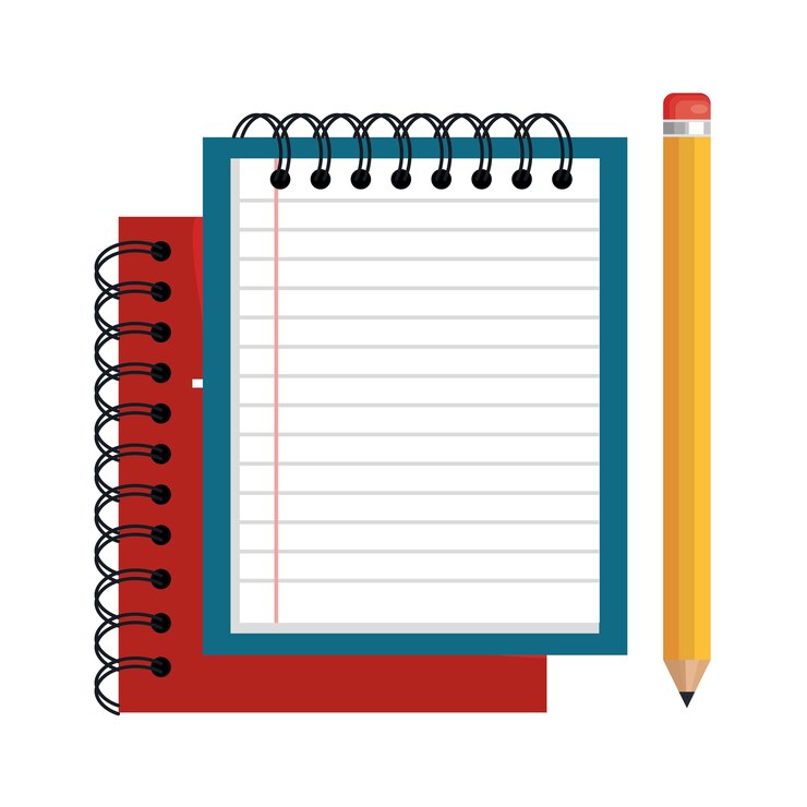Vektor notebook schule isoliert symbol