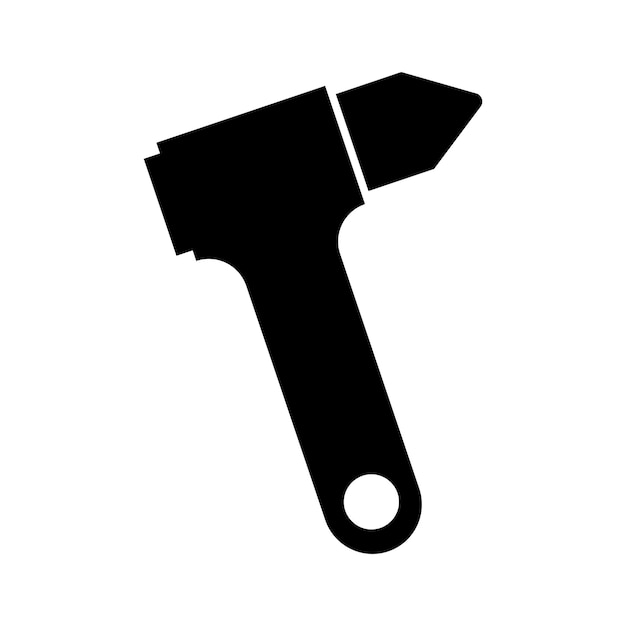 Vektor notfallhammer für autos glasbrecher-ikonenvektor