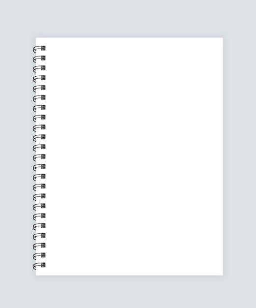 Notizblock. Notebook-Modell mit Platz für Ihre Bild-, Text- oder Corporate Identity-Details. Realistisches Spiral-Notizblock-Modell