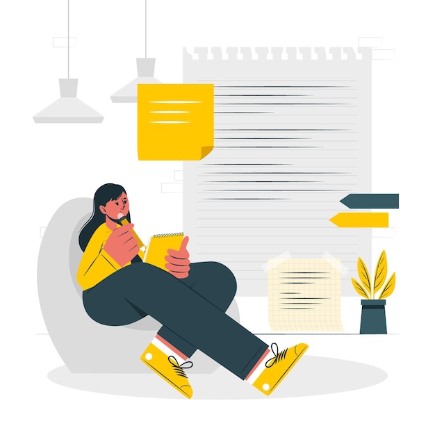 Notizen Konzept Illustration