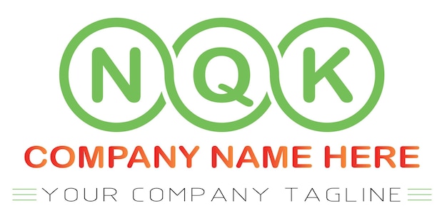 Vektor nqk-letter-logo-design