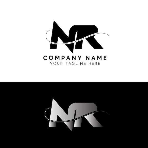 Nr-anfangsbuchstaben-logo-design