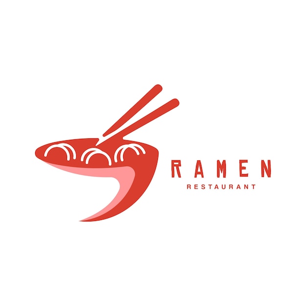 Nudel- und ramen-logo-design-vektorvorlage.