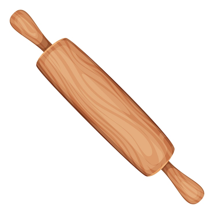 Vektor nudelholz-symbol. bäckereiwalze. kochwerkzeug aus holz