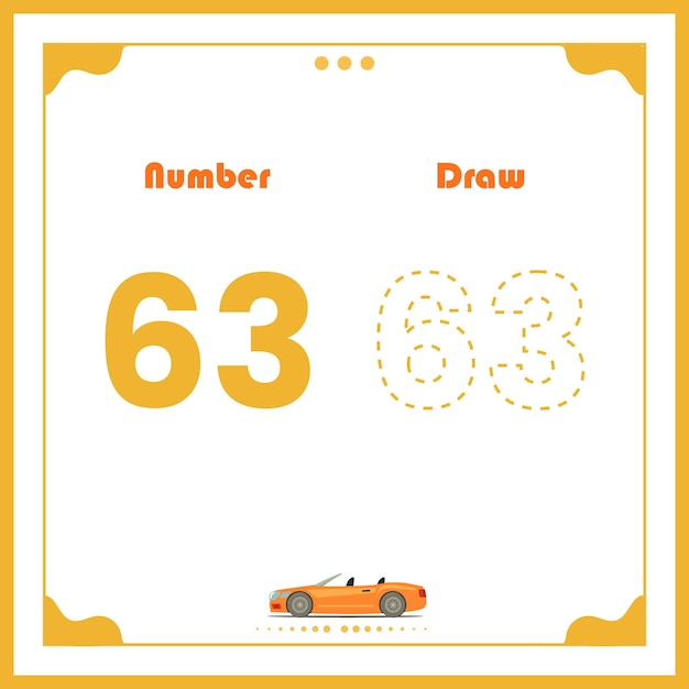 Number drawing for kids vorschule number illustration learning activity for back to school book