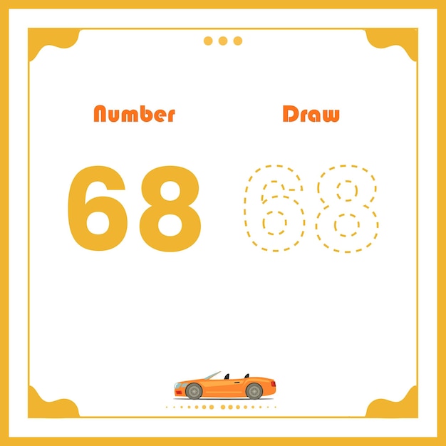 Number drawing for kids vorschule number illustration learning activity for back to school book