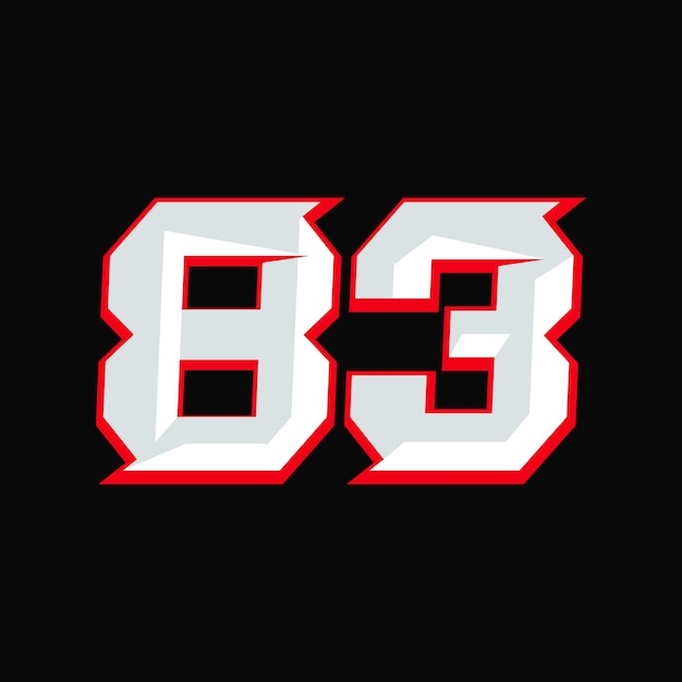 Number racing 83 design-logo