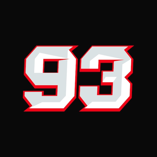 Number racing 93 design-logo