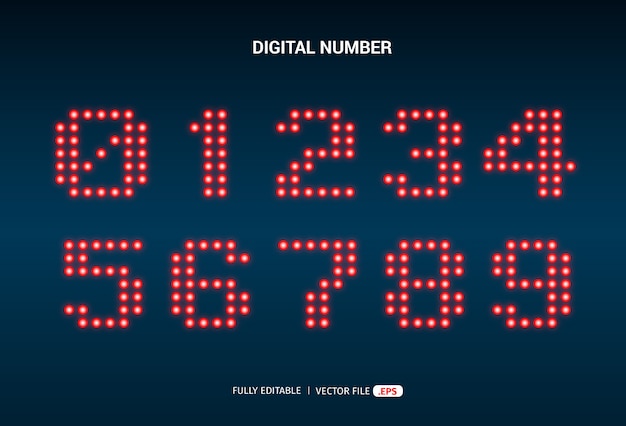 Numerische led-nummerngestaltung