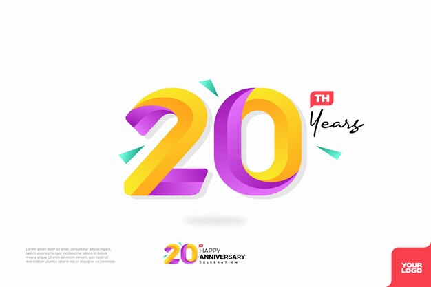 Nummer 20 logo icon design 20. geburtstag logo nummer jubiläum 20