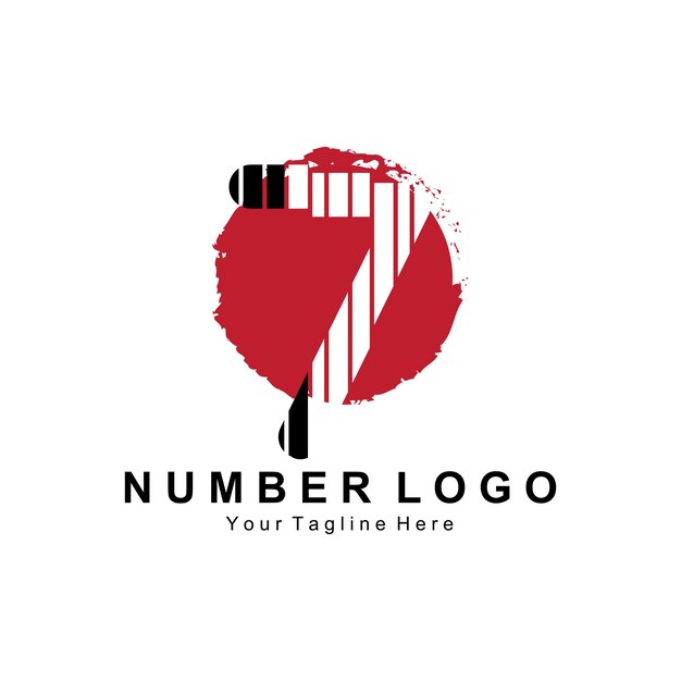 Nummer 7 sieben Logo Design Premium Icon Vektor Illustration für Firmenbanner Aufkleber Produktmarke