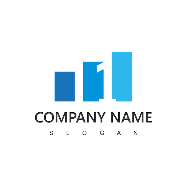 Nummer eins negativraum-logo mit business-chart-symbol