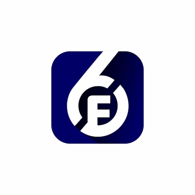 Vektor nummerierungsmonogramm-logo 6 und f-logo-vektorelement