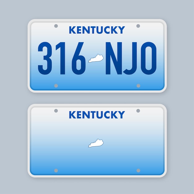 Nummernschild von kentucky auto nummernschild vektor stock illustration