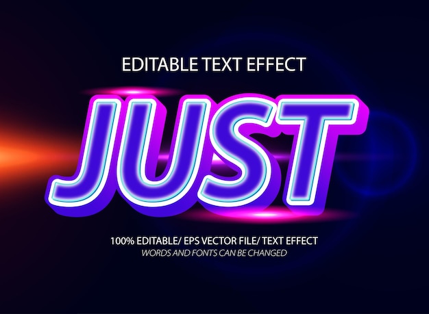 Nur eine 3D-bearbeitbare Text-Effekt-Vorlage