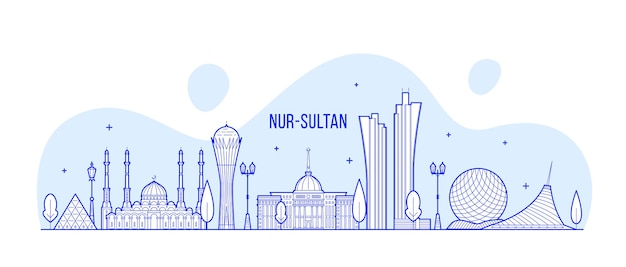 Nur-Sultan (Astana) Skyline, Kasachstan