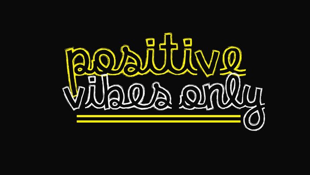 Nur t-shirt-design mit positiver stimmung