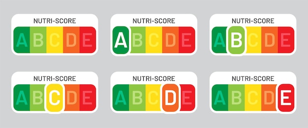 Nutriscore-aufkleber-set