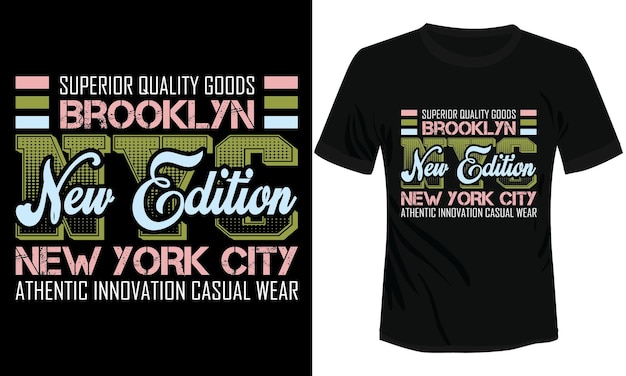 Nyc new edition typografie t-shirt design vektor illustration