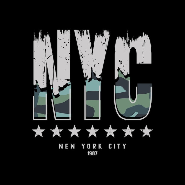 NYC New York City Illustrationstypografie für T-Shirt-Poster, Logo-Aufkleber oder Bekleidungsartikel