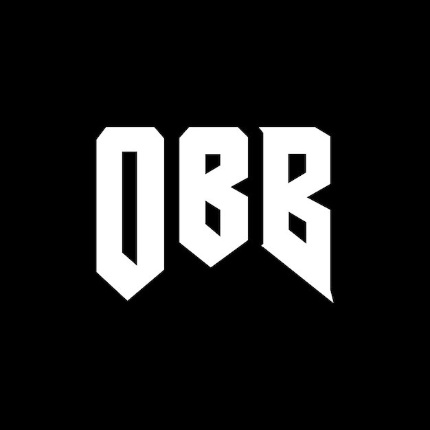 OBB-Logo-Design für ein Technologie-Unternehmen Schwarz-Weiß-Farbkombination OBB- Logo OBB-Vektor OBB-Design OBB-Symbol OBB-Alphabet OBB-Typografie Logo-Design